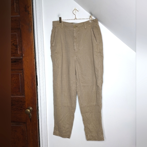 EVERLANE The Relaxed High Waist Super-soft Tencel Chino Dark Khaki NEW Size 4 - Picture 1 of 9